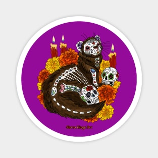 Dia de los Muertos: Ferret Magnet